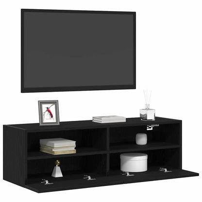 Mobile TV da parete Rovere Nero 100 x 30 x 30 cm