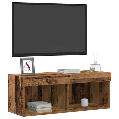 Set mobile TV con led 2 pcs Legno vecchio 80 x 30 x 30 cm