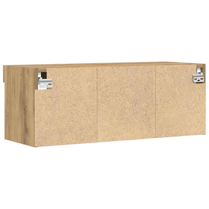 Set mobile TV con led 2 pcs Rovere artigianale 80 x 30 x 30 cm | homemem39