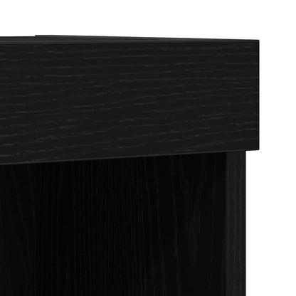Set mobile TV con led 2 pcs Rovere nero 80 x 30 x 30 cm