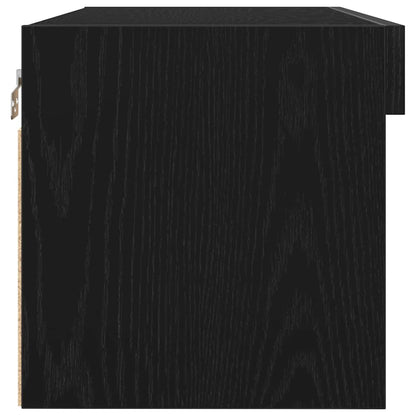 Set mobile TV con led 2 pcs Rovere nero 80 x 30 x 30 cm | homemem39
