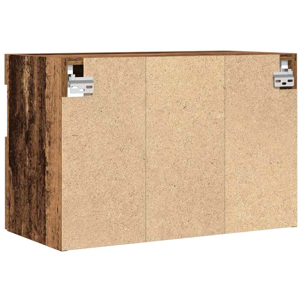 Mobile TV da parete con LED Legno vecchio 60 x 30 x 40 cm