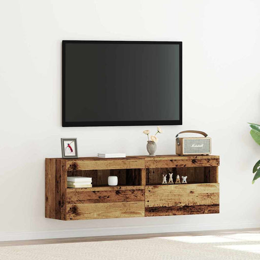 Mobile TV da parete 2 pcs Legno vecchio 60 x 30 x 40 cm