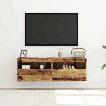 Mobile TV da parete 2 pcs Legno vecchio 60 x 30 x 40 cm
