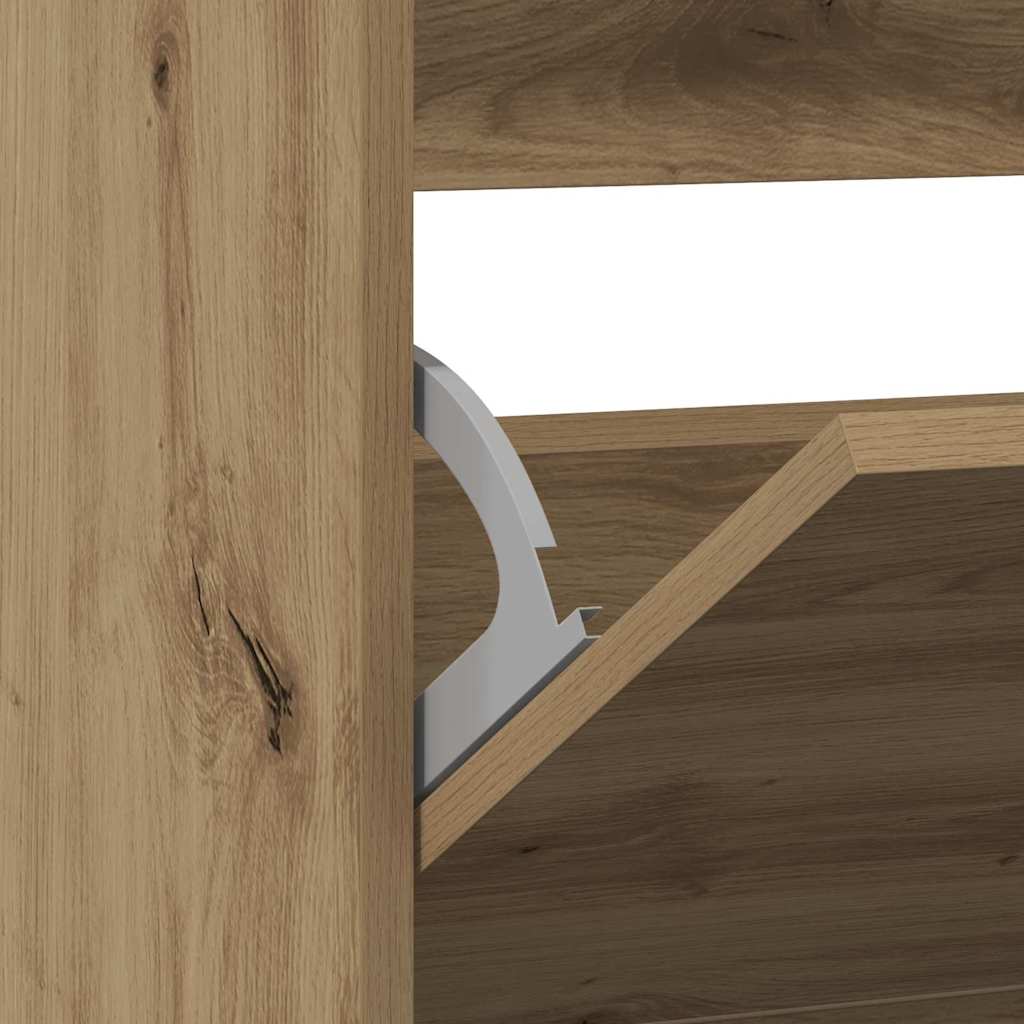 Mobile per scarpe con lo scaffale Rovere fumé 80 x 21 x 87,5 cm