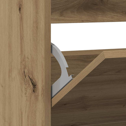 Mobile per scarpe con lo scaffale Rovere fumé 80 x 21 x 87,5 cm