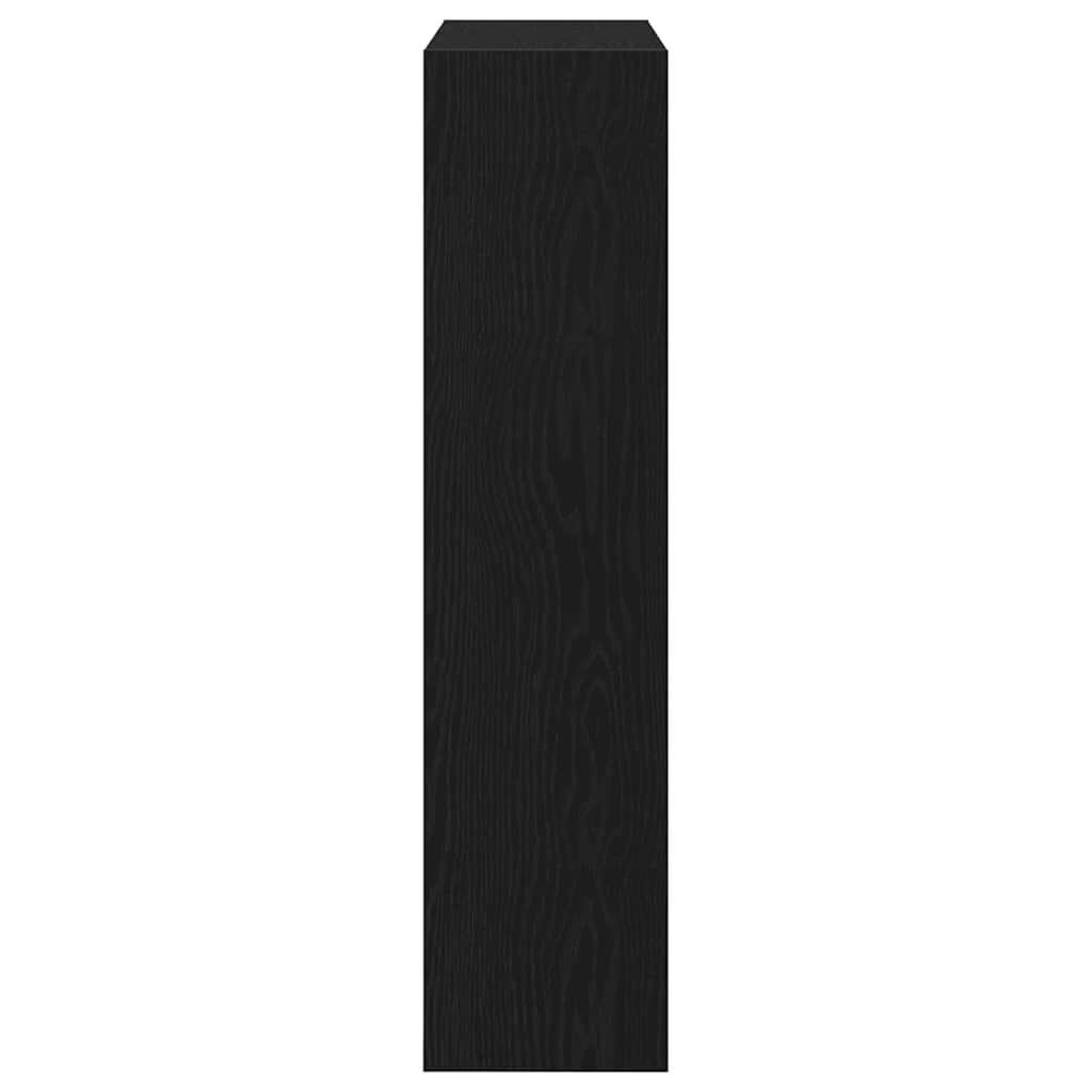 Mobile per scarpe con lo scaffale Rovere Nero 80 x 21 x 87,5 cm