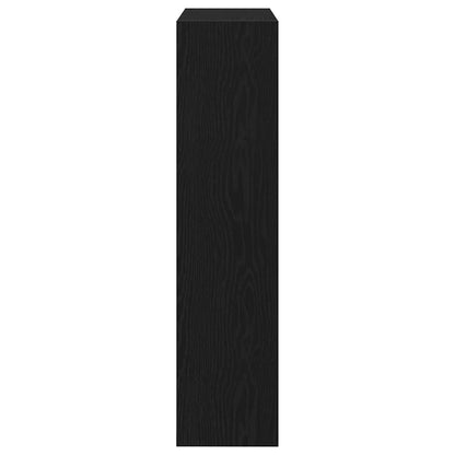 Mobile per scarpe con lo scaffale Rovere Nero 80 x 21 x 87,5 cm