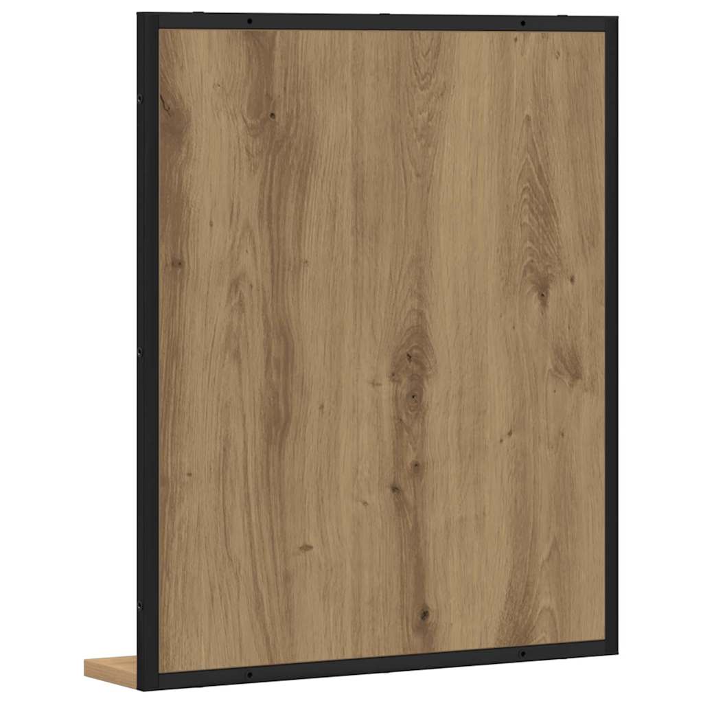 Specchio con lo scaffale rovere artigianale 50 x 12 x 60 cm | homemem39