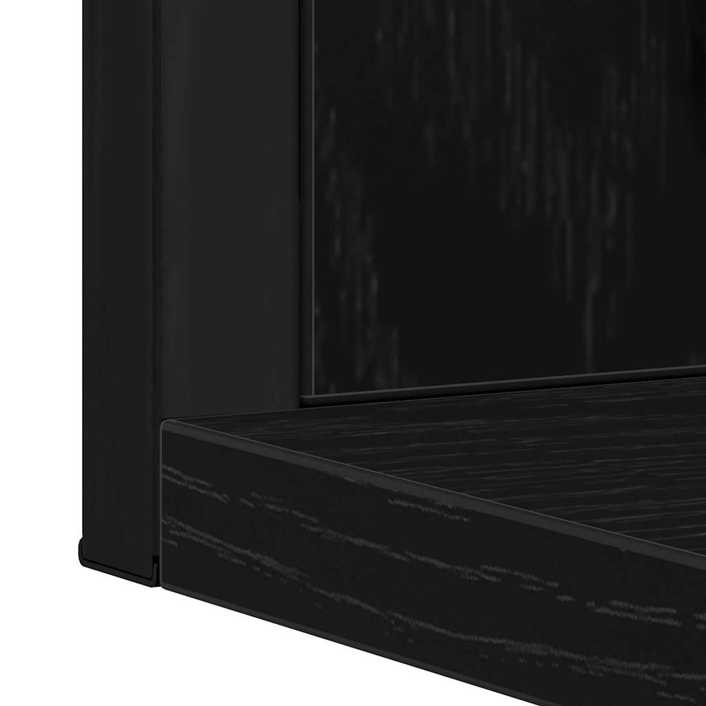 Specchio con lo scaffale Rovere nero 50 x 12 x 60 cm