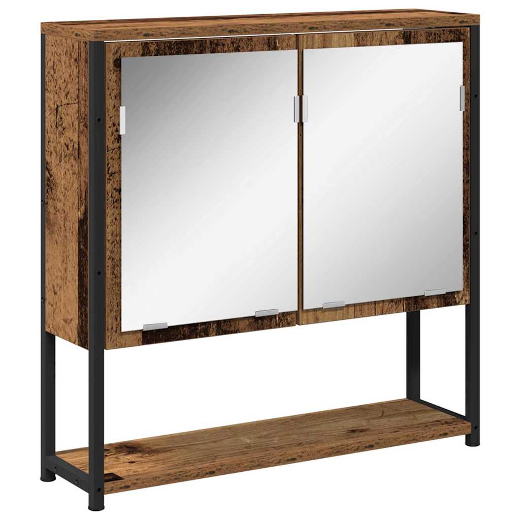 Mobiletto per specchio con porta Legno vecchio 60 x 16 x 60 cm | homemem39
