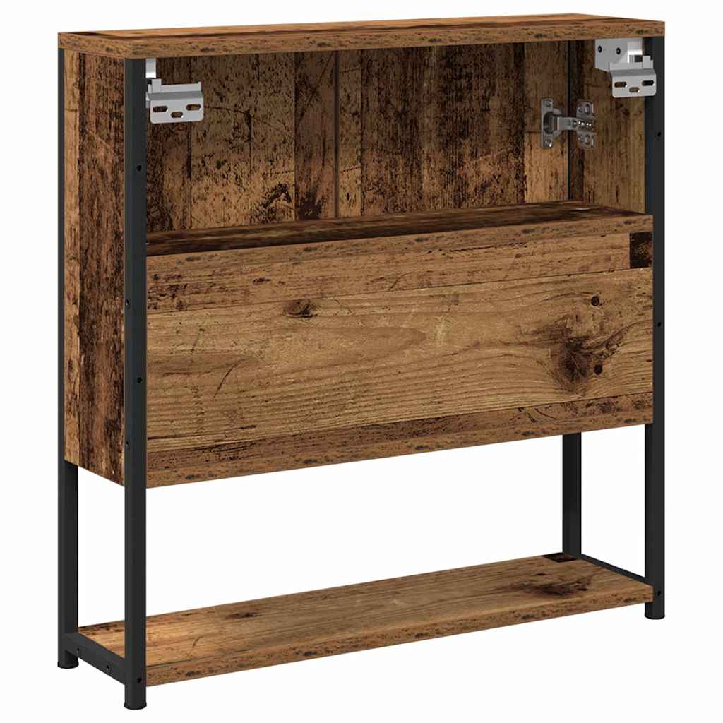 Mobiletto per specchio con porta Legno vecchio 60 x 16 x 60 cm | homemem39