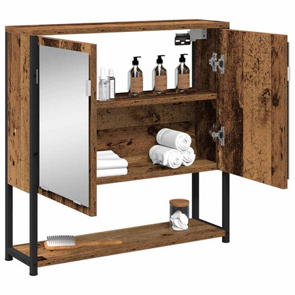 Mobiletto per specchio con porta Legno vecchio 60 x 16 x 60 cm | homemem39