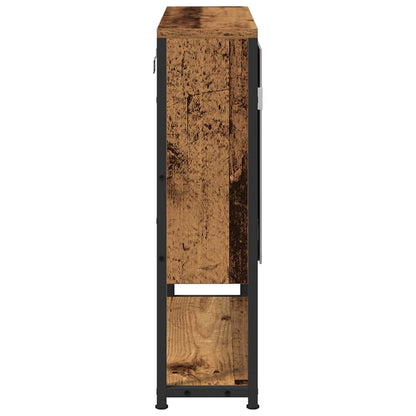 Mobiletto per specchio con porta Legno vecchio 60 x 16 x 60 cm