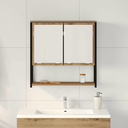Mobiletto per specchio Rovere artigianale 60 x 16 x 60 cm