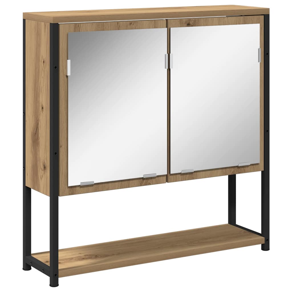 Mobiletto per specchio Rovere artigianale 60 x 16 x 60 cm