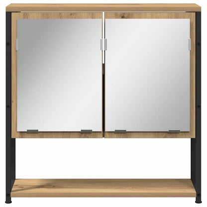 Mobiletto per specchio Rovere artigianale 60 x 16 x 60 cm