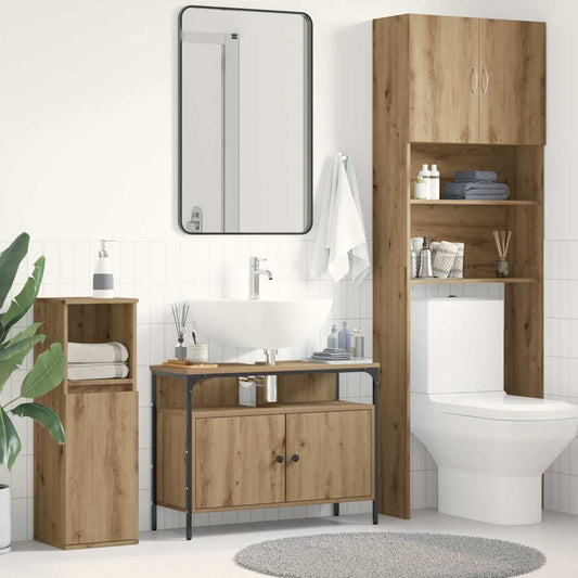 Armadio per Lavabo da Bagno rovere artigianale 80 x 30 x 60 cm | homemem39