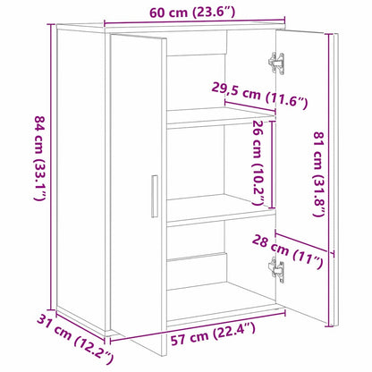 Credenza Rovere artigianale 60 x 31 x 84 cm Legno multistrato