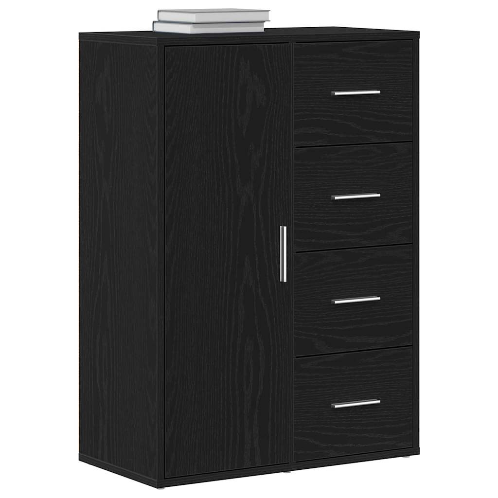 Credenza Rovere Nero 60 x 31 x 84 cm Legno multistrato