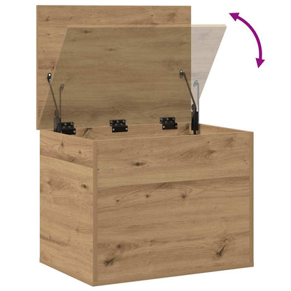 Scatola di Stoccaggio rovere artigianale 60 x 42 x 46 cm