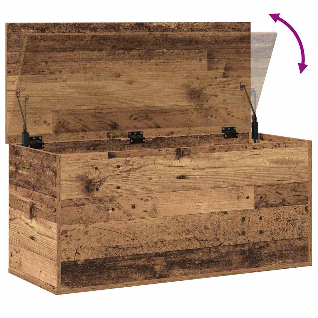 Scatola di Stoccaggio Legno vecchio 100 x 42 x 46 cm | homemem39
