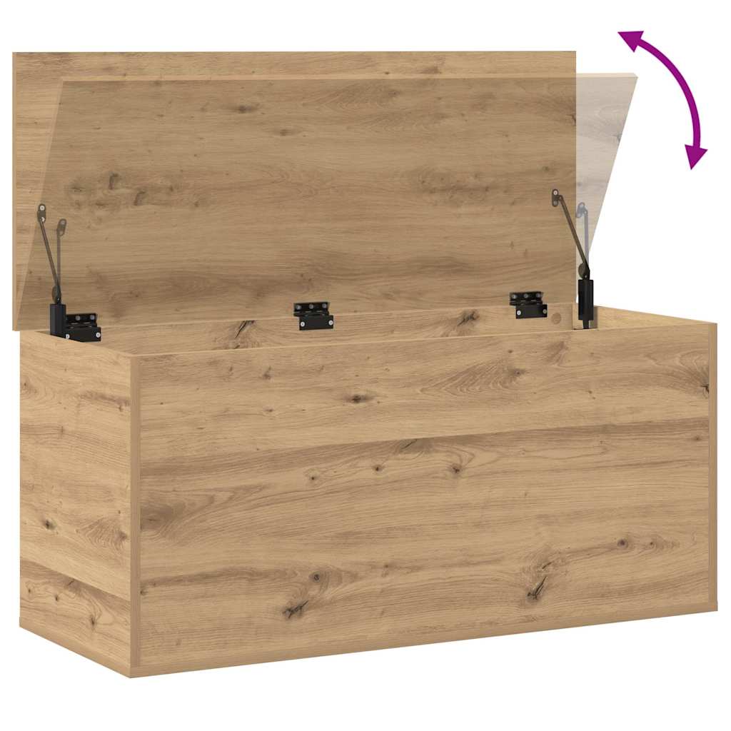 Scatola di Stoccaggio rovere artigianale 100 x 42 x 46 cm