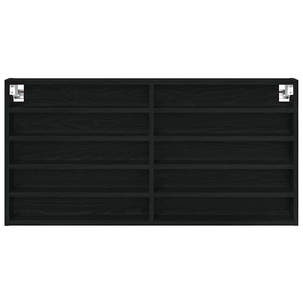 Vetrina Rovere Nero 100 x 8,5 x 50 cm Legno multistrato