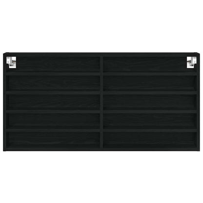 Vetrina Rovere Nero 100 x 8,5 x 50 cm Legno multistrato