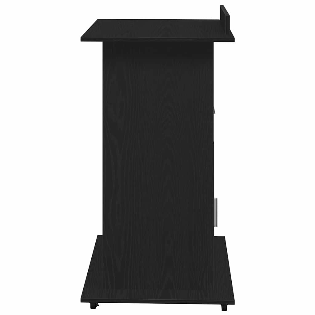 Podio con ruota Rovere Nero 55 x 55 x 107 cm Legno multistrato | homemem39