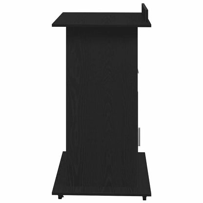 Podio con ruota Rovere Nero 55 x 55 x 107 cm Legno multistrato | homemem39
