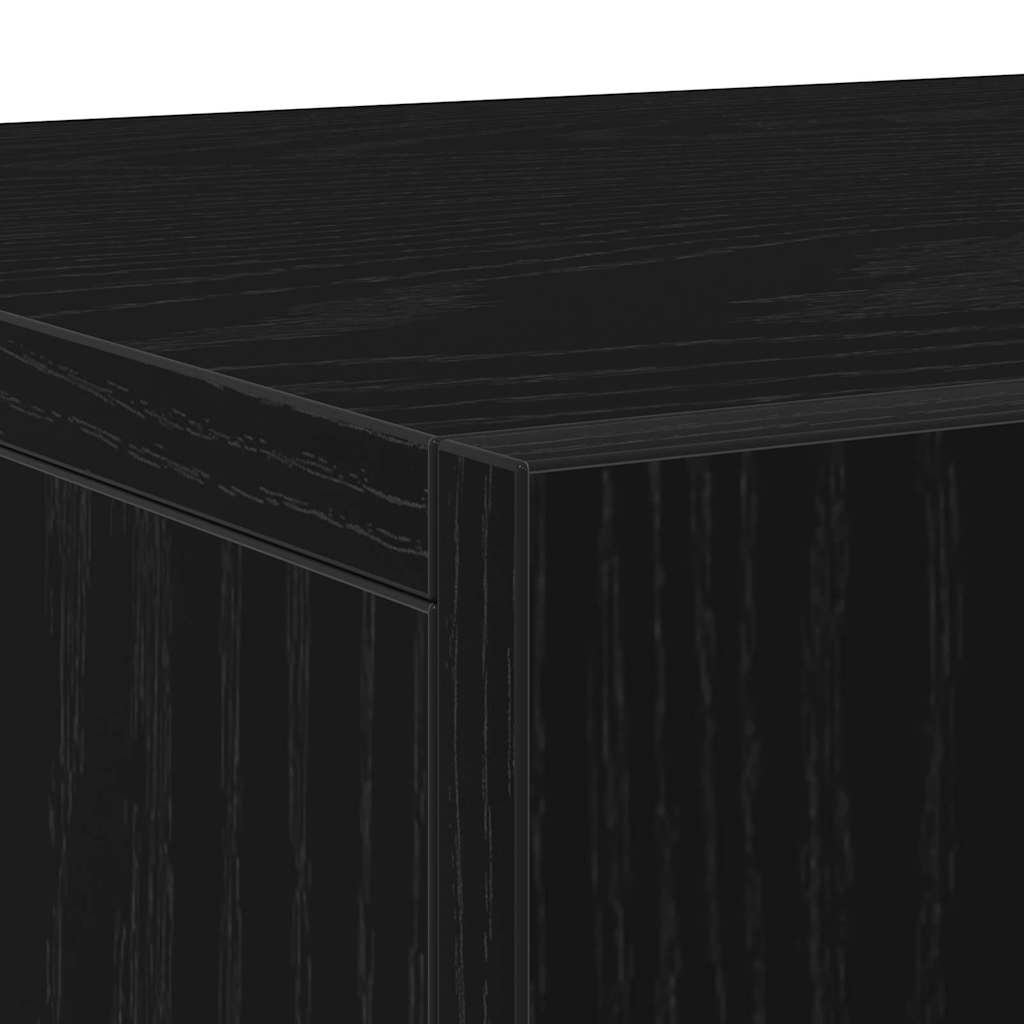 Credenza Rovere Nero 90 x 34 x 80 cm Legno multistrato