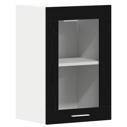 Mobile pensile in vetro rovere Nero 40x31x60 cm in Legno Multistrato | homemem39
