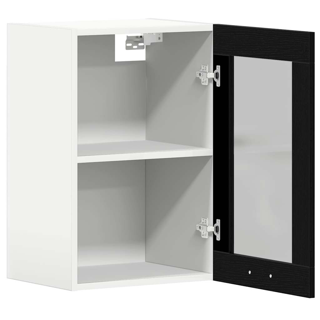 Mobile pensile in vetro rovere Nero 40x31x60 cm in Legno Multistrato | homemem39