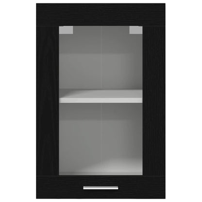 Mobile pensile in vetro rovere Nero 40x31x60 cm in Legno Multistrato | homemem39
