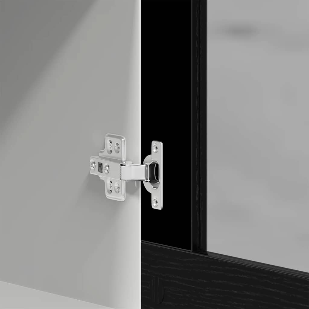 Mobile pensile in vetro rovere Nero 40x31x60 cm in Legno Multistrato | homemem39