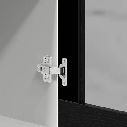 Mobile pensile in vetro rovere Nero 40x31x60 cm in Legno Multistrato