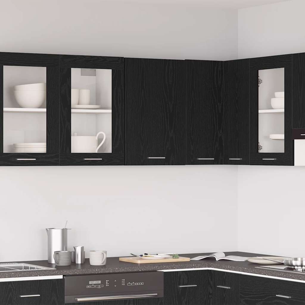 Pensile pensile Rovere Nero 40x31x60 cm in Legno Multistrato