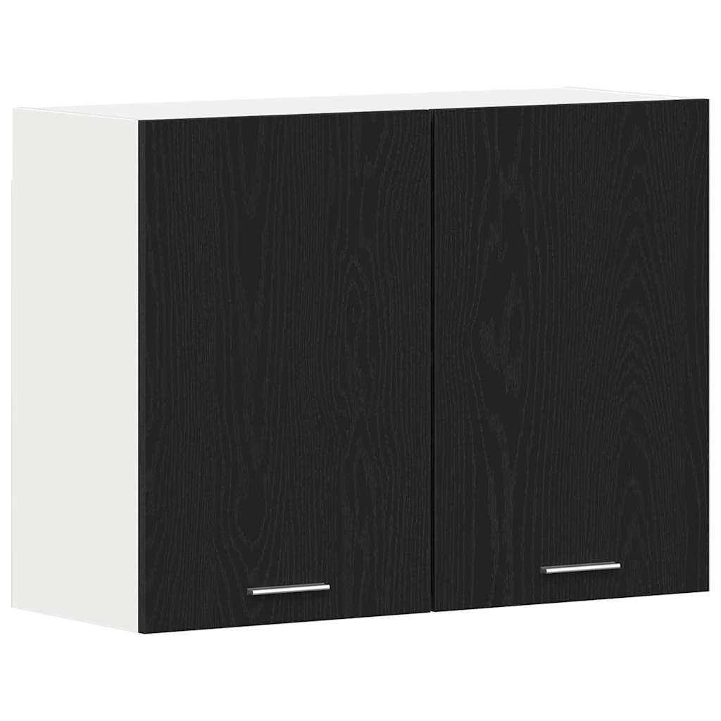 Armadio pensile Rovere nero 80 x 31 x 60 cm Legno multistrato - homemem39