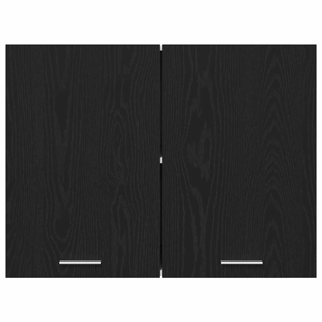 Armadio pensile Rovere nero 80 x 31 x 60 cm Legno multistrato - homemem39