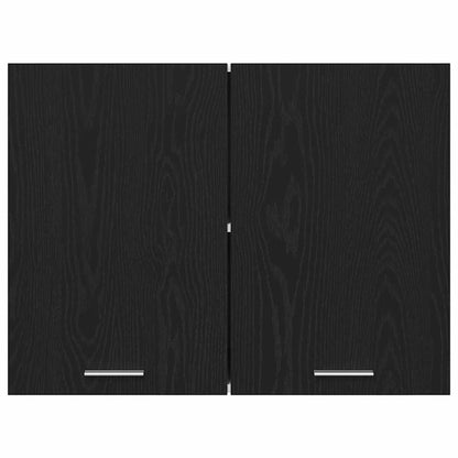 Armadio pensile Rovere nero 80 x 31 x 60 cm Legno multistrato - homemem39