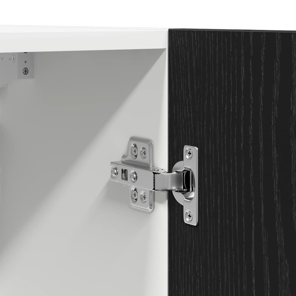 Armadio pensile Lyon 2 pcs Rovere Nero Legno ingegnerizzato