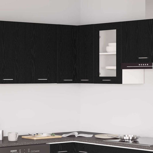 Armadietto angolare appeso Rovere nero 57 x 57 x 60 cm - homemem39