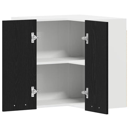 Armadietto angolare appeso Rovere nero 57 x 57 x 60 cm - homemem39