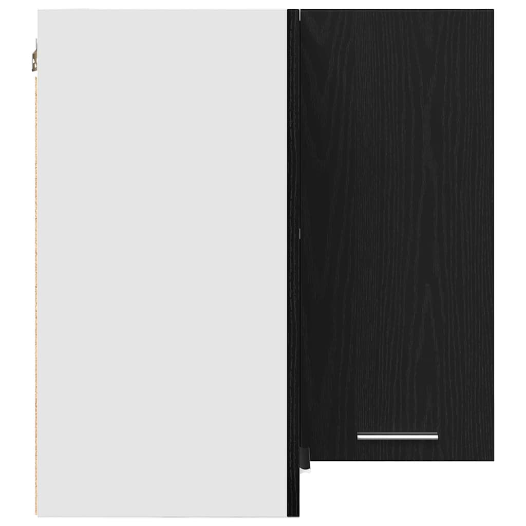Armadietto angolare appeso Rovere nero 57 x 57 x 60 cm - homemem39