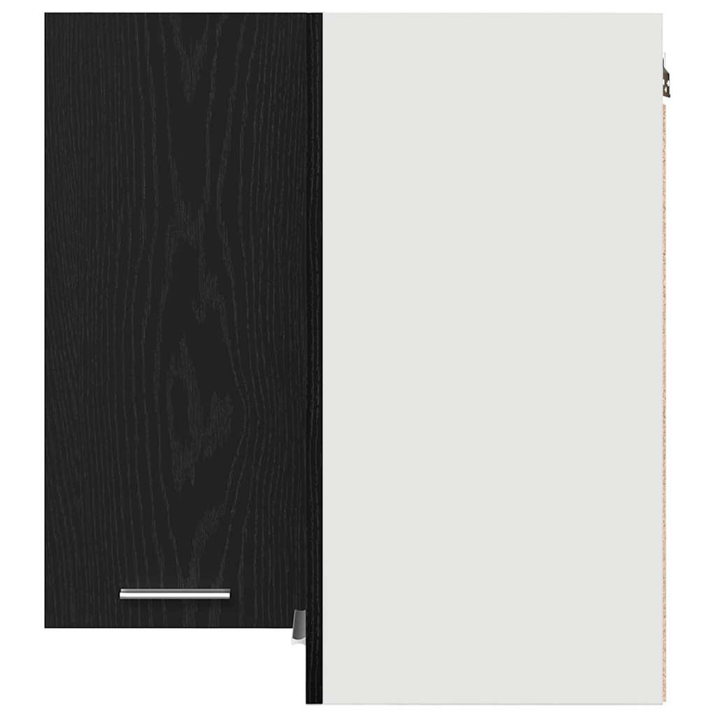 Armadietto angolare appeso Rovere nero 57 x 57 x 60 cm - homemem39