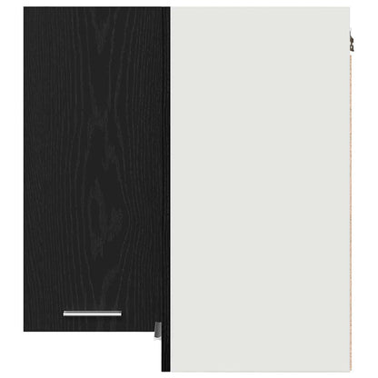 Armadietto angolare appeso Rovere nero 57 x 57 x 60 cm - homemem39