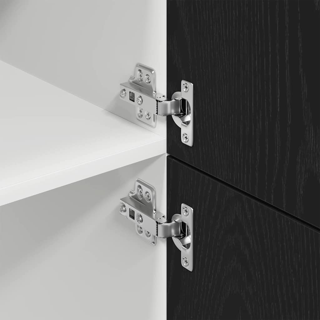 Armadietto per frigorifero Rovere nero 60 x 57 x 207 cm - homemem39