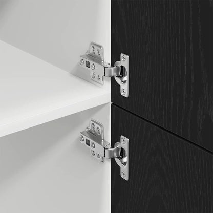 Armadietto per frigorifero Rovere nero 60 x 57 x 207 cm - homemem39