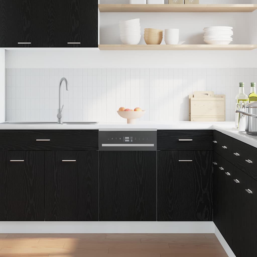 Pannello Lavastoviglie “Lyon” Rovere Nero 45x1,5x67 cm